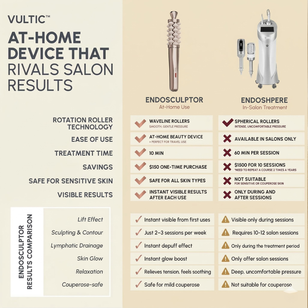 VULTIC interchangeable beauty device heads for face and body